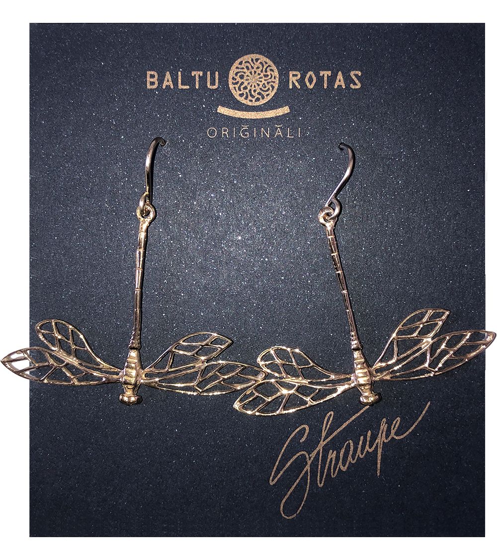 Boucle d'oreille Libellule en bronze  - 1
