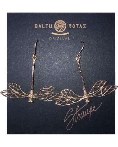 Boucle d'oreille Libellule en bronze  - 1