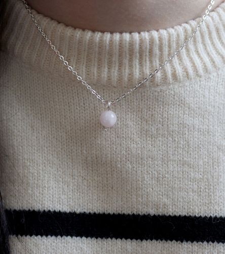 Collier perle de quartz