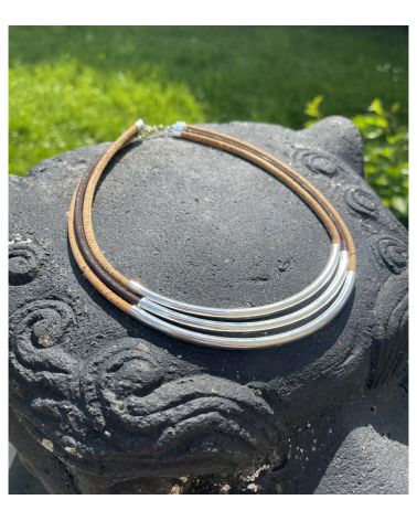 Collier en liège femme