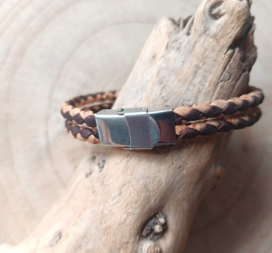 Bracelet Paul en liège beige  - 9