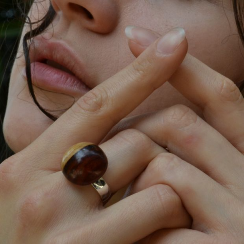 Bague sphère bicolore Yemina  - 3