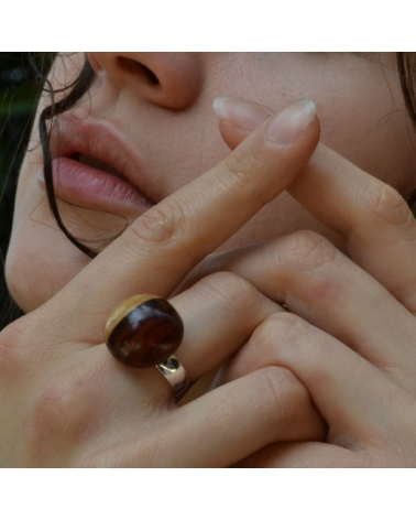 Bague sphère bicolore Yemina  - 3