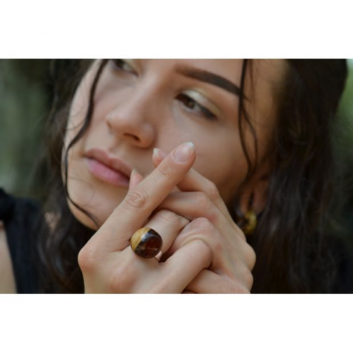 Bague sphère bicolore Yemina  - 4