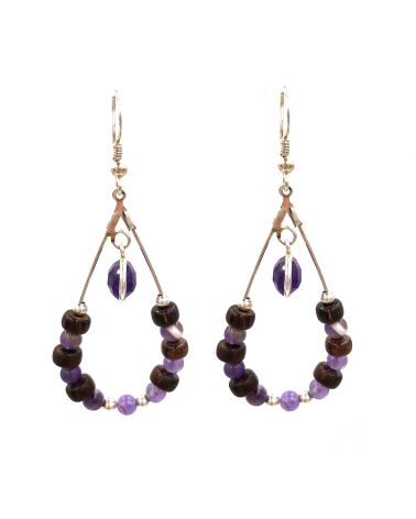 Boucles d'oreilles améthyste