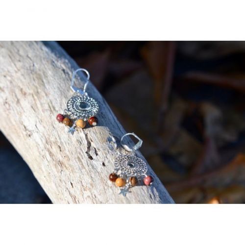 Boucles d'oreilles bois - Filigrane spirales  - 3