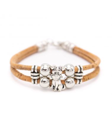 Bracelet d'amitié pour femme motif métal chien MaSestra - 1