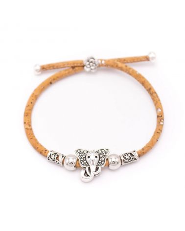 Bracelet motif métal éléphant pour femme fabriqué à la main  - 1
