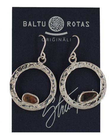 Boucles d'oreilles en argent avec pierres  - 1