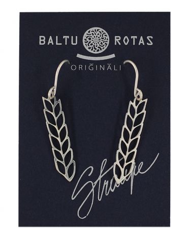 Boucles d'oreilles épis de blé argent  - 1