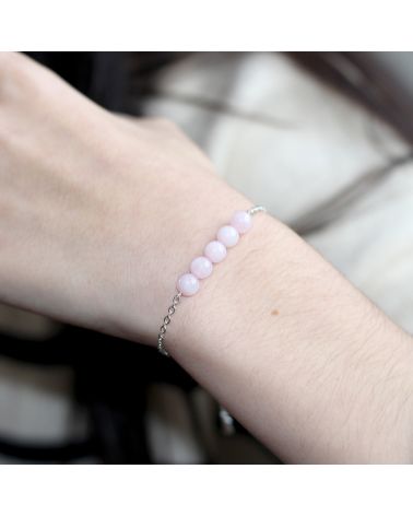Bracelet lithothérapie Quartz Rose  - 2