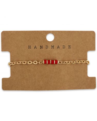 Bracelet perle de Jaspe rouge - collection LOLITA  - 1