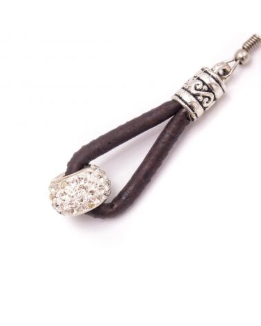 Boucle d'oreille Liège et strass  - 4